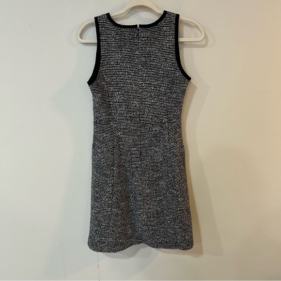 J.Crew Women's Black White Tweed Wool Blend Sleeveless Fit Flare Dress Size 6 - Picture 4 of 6